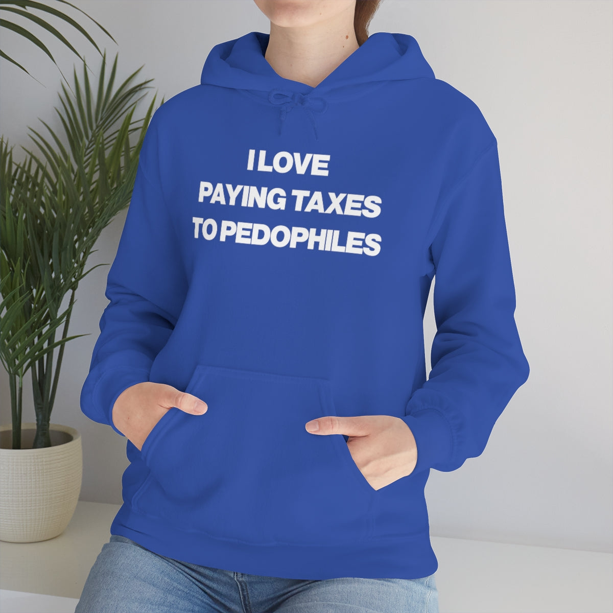 I LOVE PAYING TAXES TO PEDOPHILES HOODIE