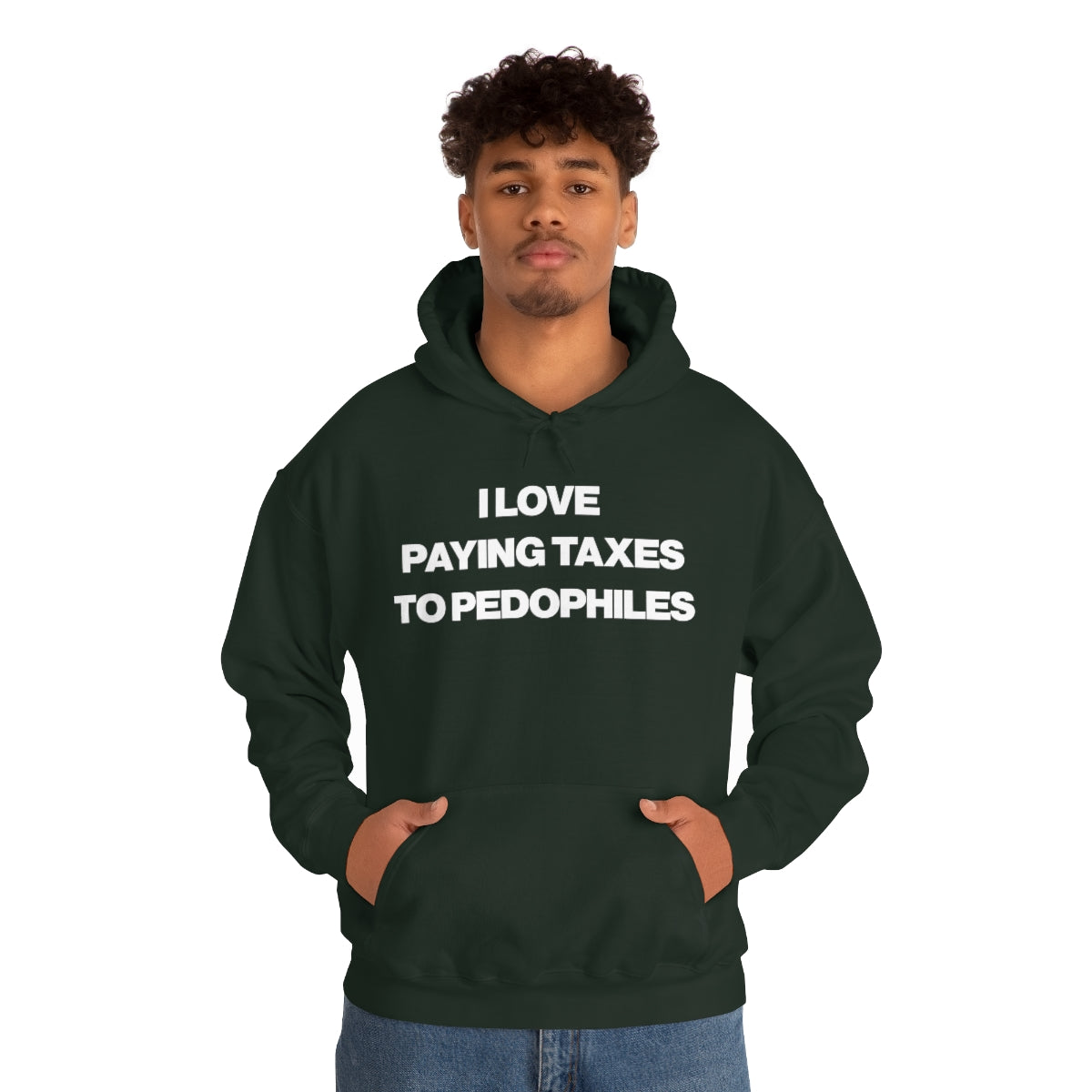 I LOVE PAYING TAXES TO PEDOPHILES HOODIE