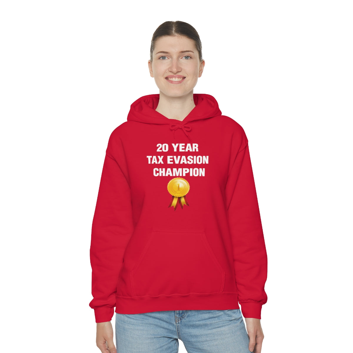 20 YEAR  TAX EVASION  CHAMPION HOODIE