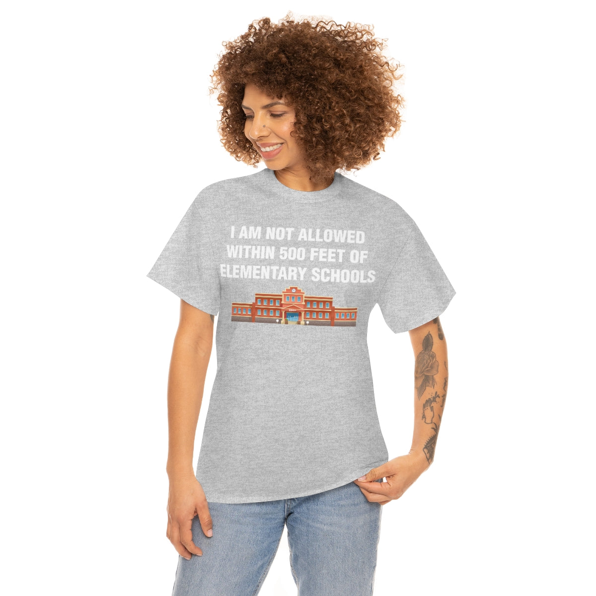 I AM NOT ALLOWED WITHIN 500 FEET OF ELEMENTARY SCHOOLS TEE