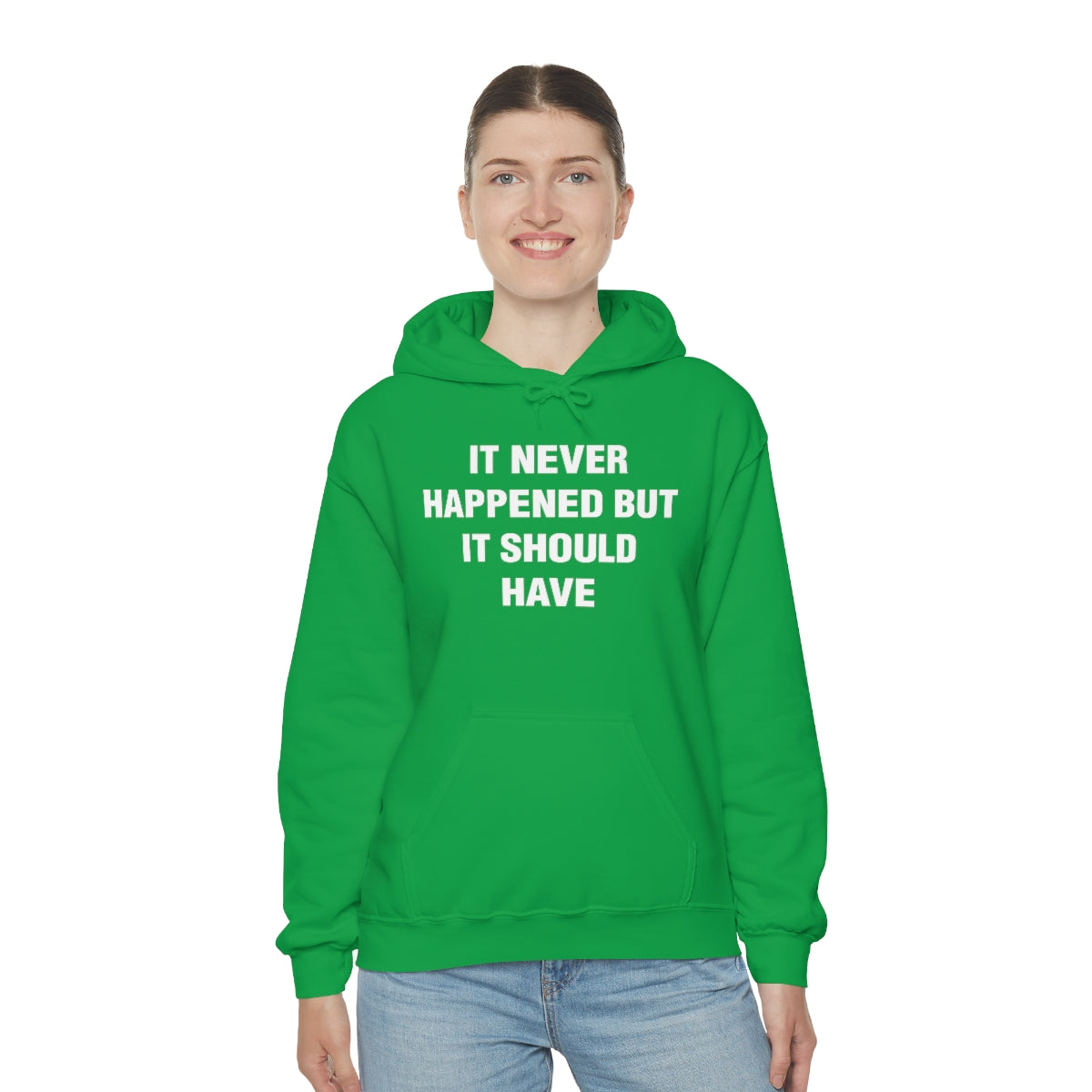 IT NEVER HAPPENED BUT IT SHOULD HAVE HOODIE