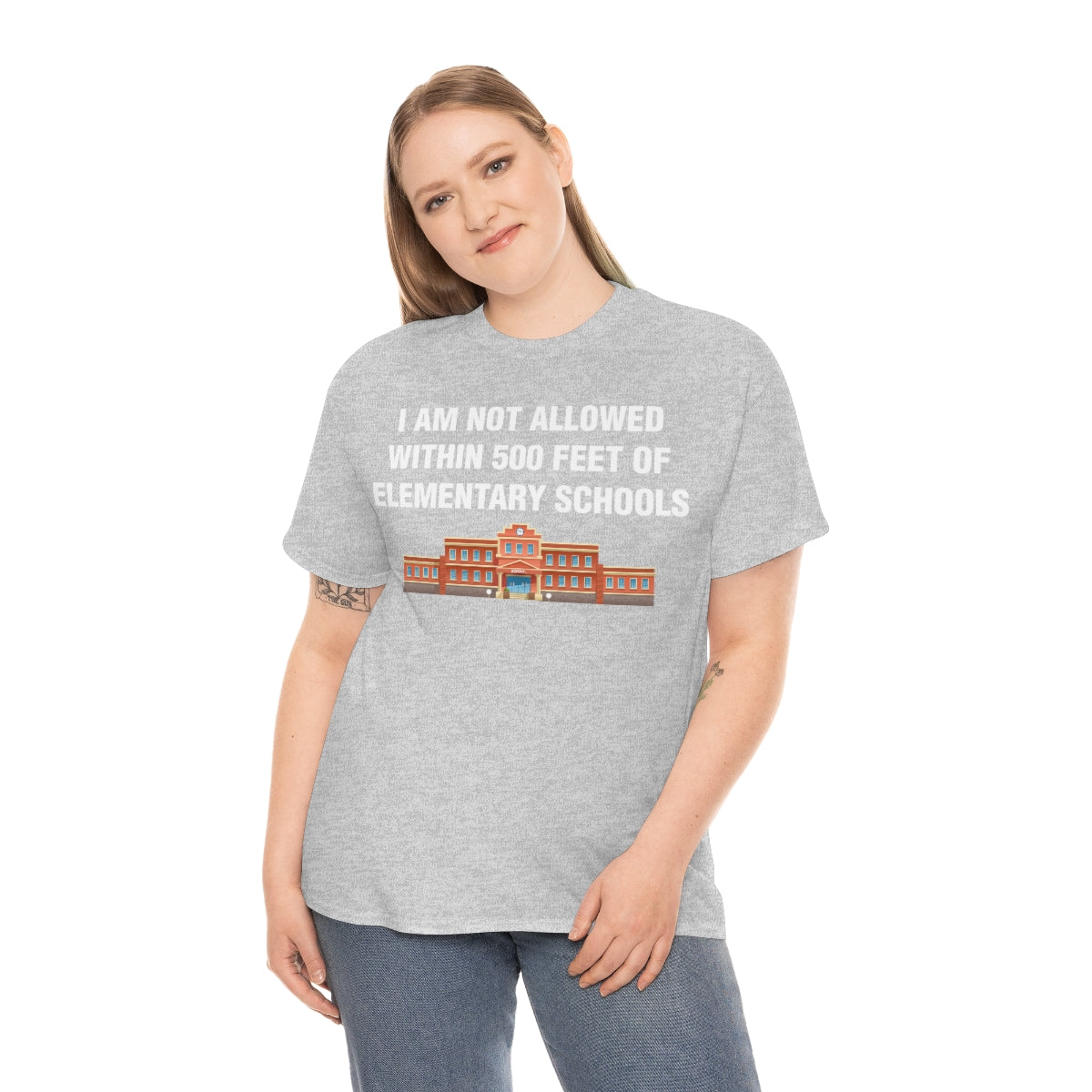 I AM NOT ALLOWED WITHIN 500 FEET OF ELEMENTARY SCHOOLS TEE