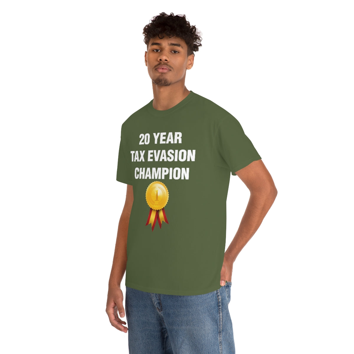 20 YEAR  TAX EVASION  CHAMPION TEE