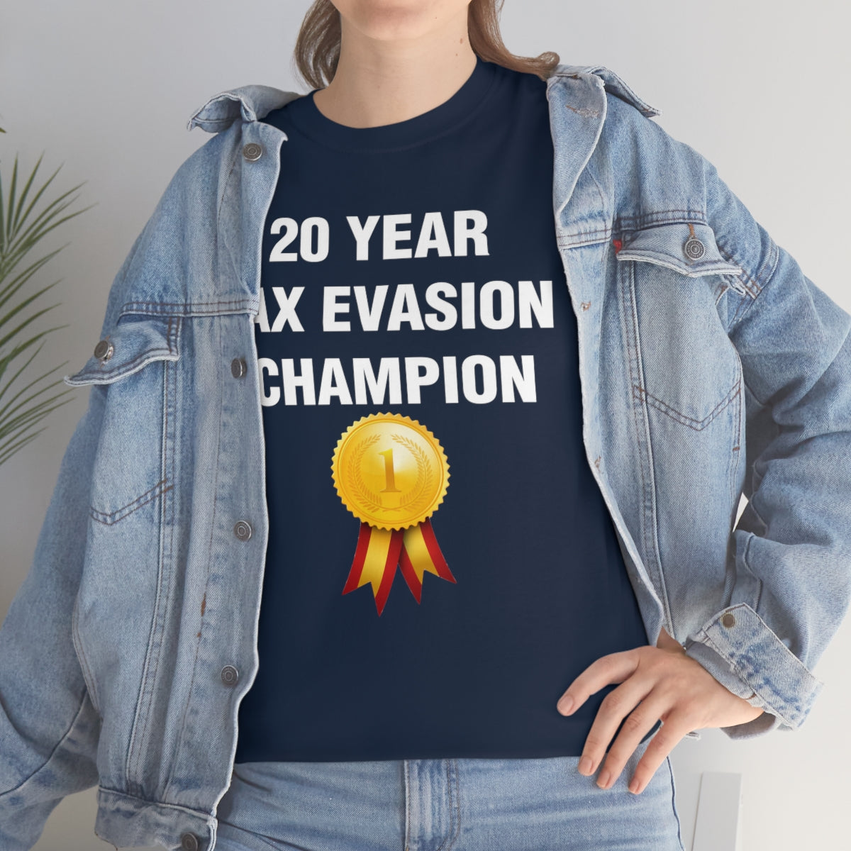 20 YEAR  TAX EVASION  CHAMPION TEE