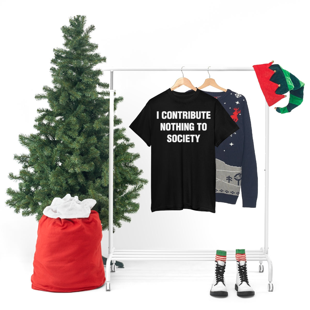 I CONTRIBUTE NOTHING TO SOCIETY TEE