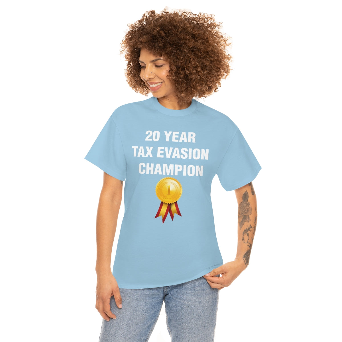 20 YEAR  TAX EVASION  CHAMPION TEE