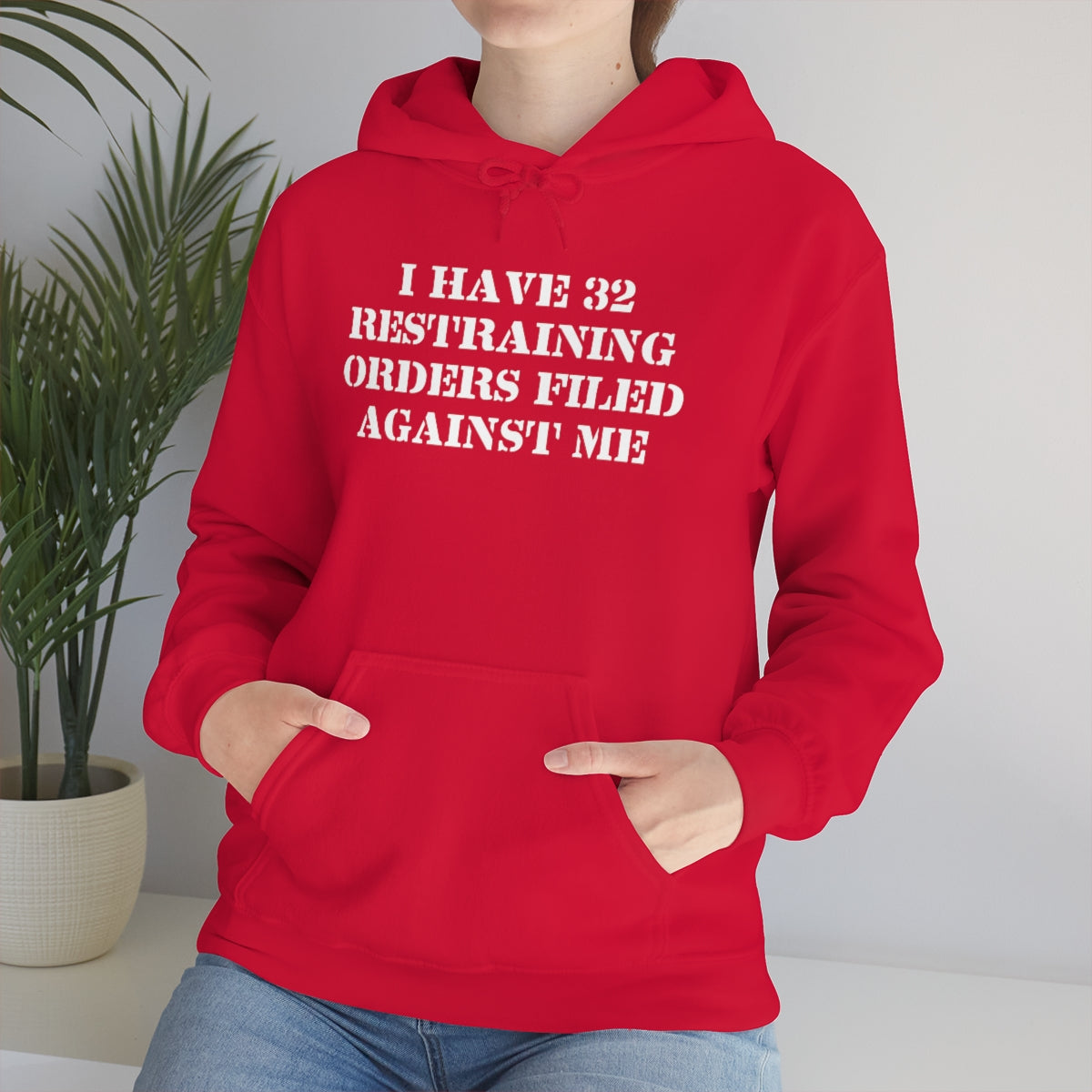 I HAVE 32 RESTRAINING  ORDERS FILED AGAINST ME HOODIE