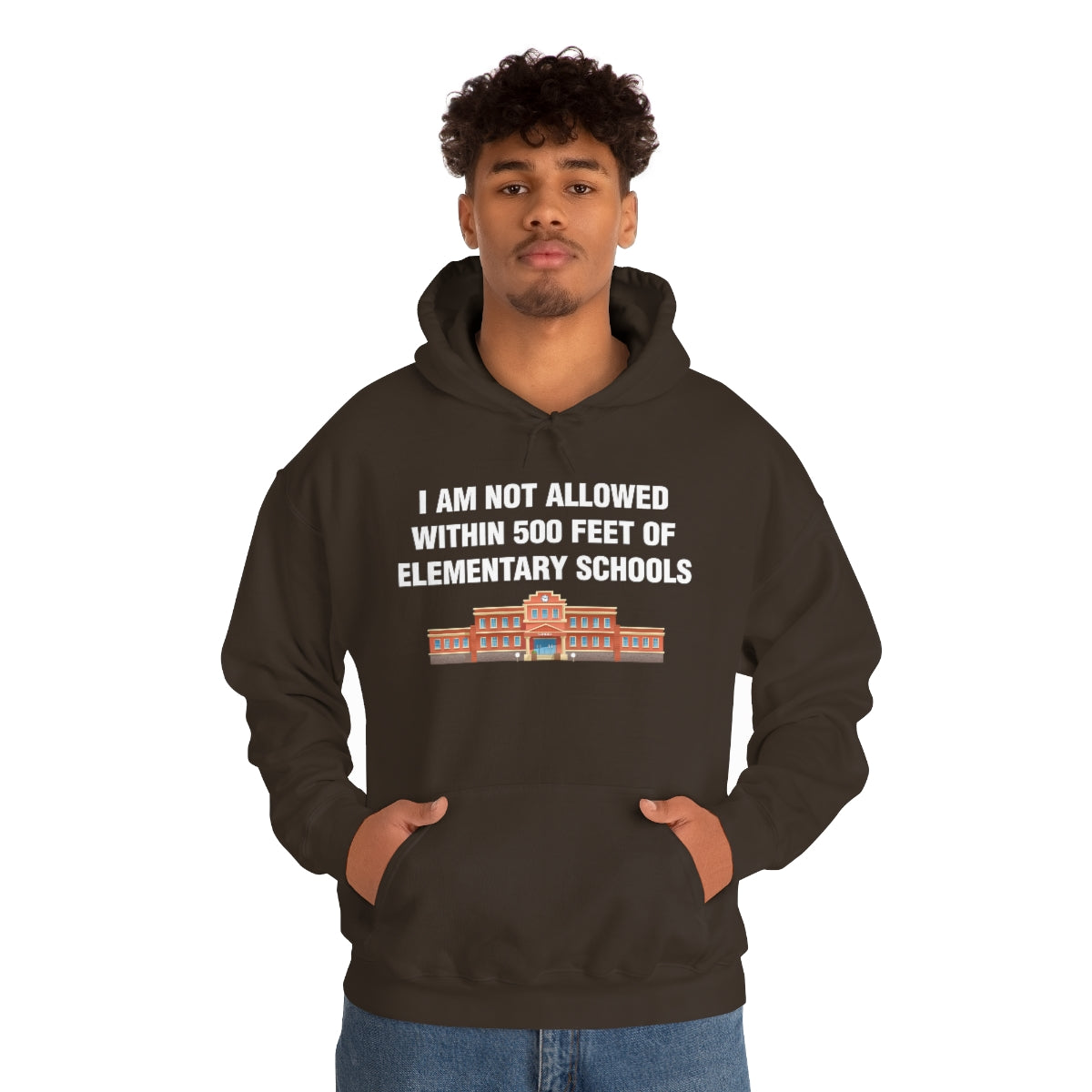 I AM NOT ALLOWED WITHIN 500 FEET OF ELEMENTARY SCHOOLS HOODIE