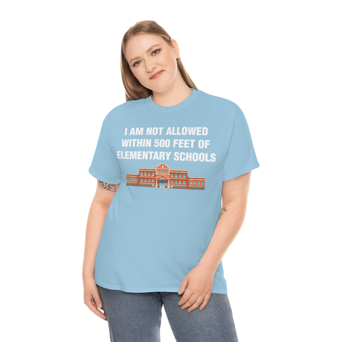 I AM NOT ALLOWED WITHIN 500 FEET OF ELEMENTARY SCHOOLS TEE