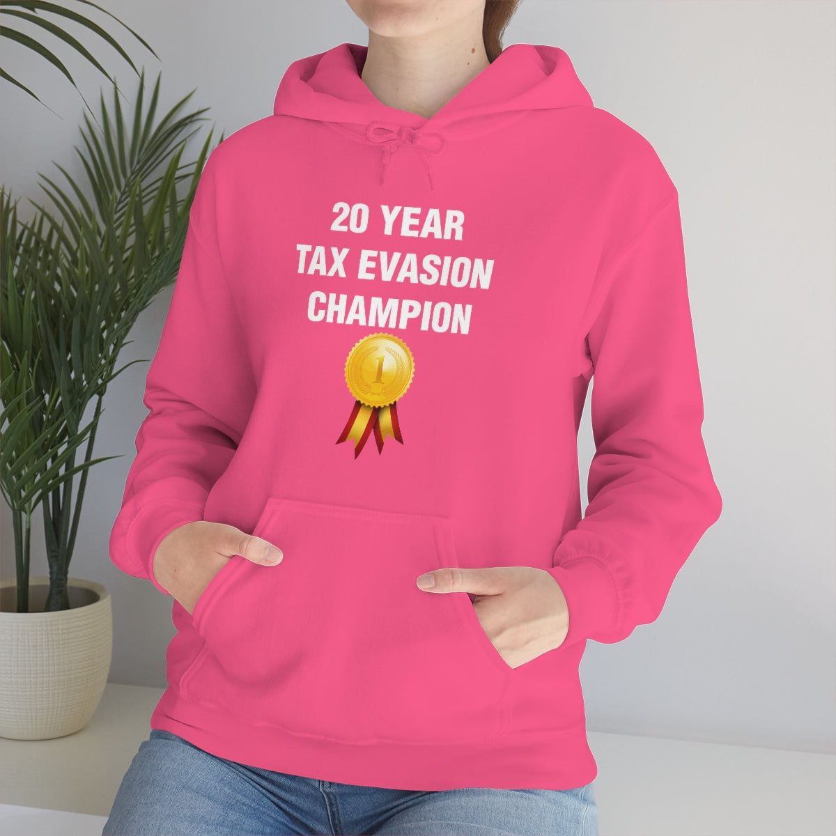 20 YEAR  TAX EVASION  CHAMPION HOODIE