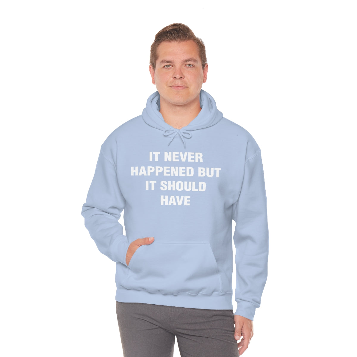 IT NEVER HAPPENED BUT IT SHOULD HAVE HOODIE