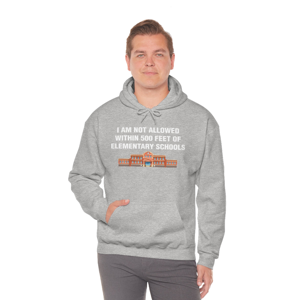 I AM NOT ALLOWED WITHIN 500 FEET OF ELEMENTARY SCHOOLS HOODIE