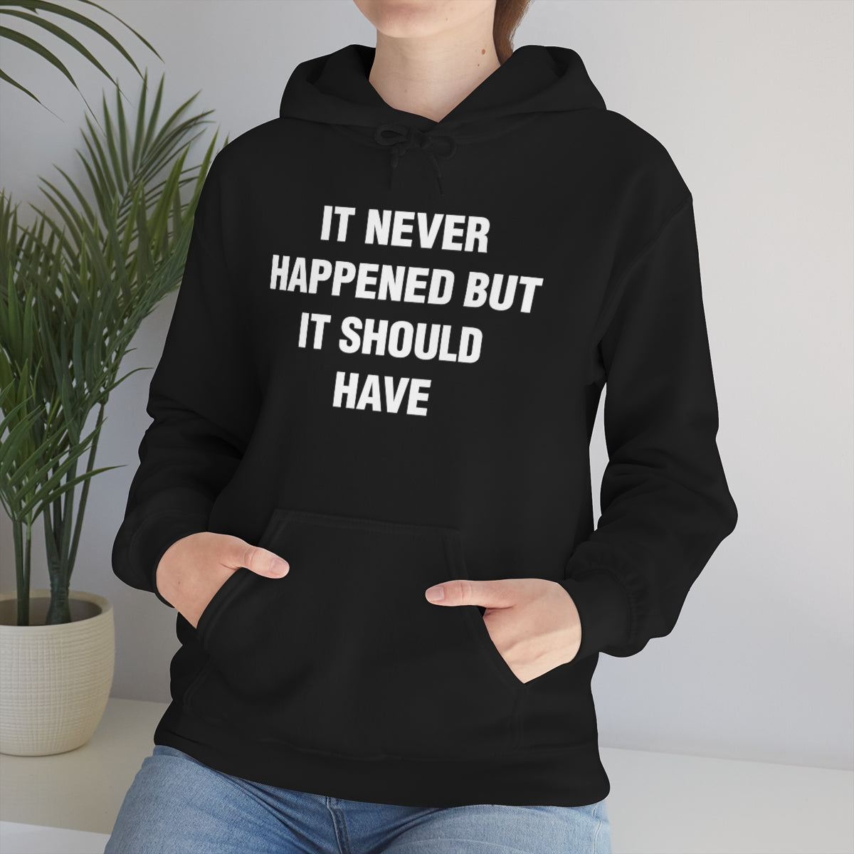 IT NEVER HAPPENED BUT IT SHOULD HAVE HOODIE