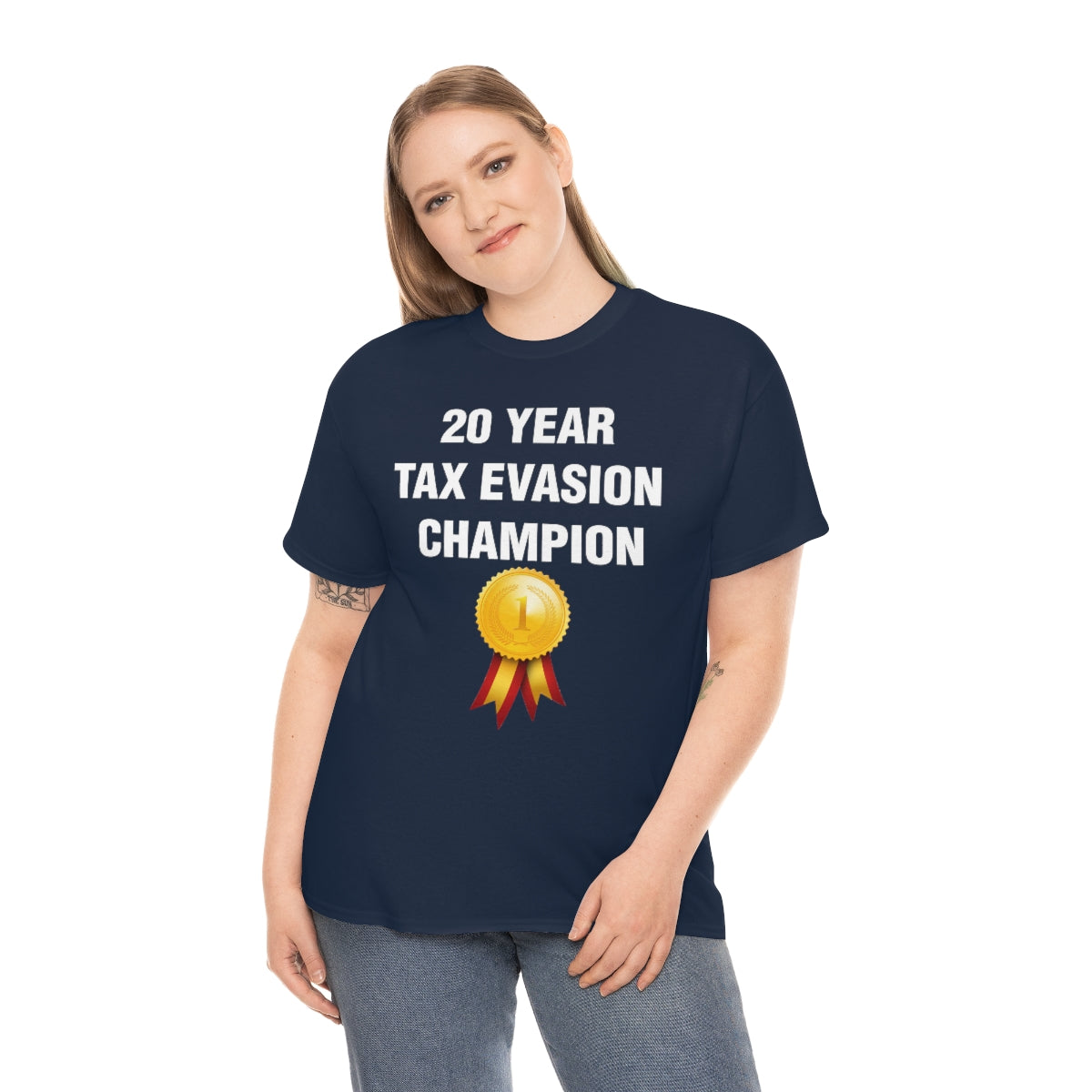 20 YEAR  TAX EVASION  CHAMPION TEE