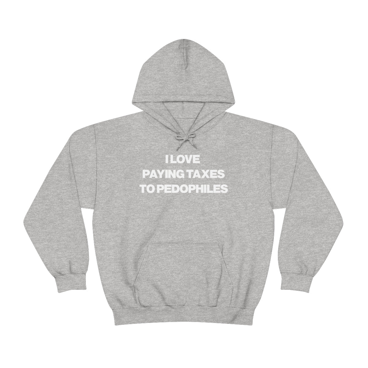 I LOVE PAYING TAXES TO PEDOPHILES HOODIE