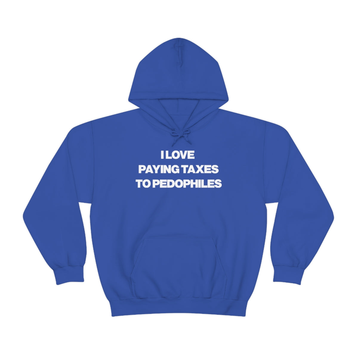 I LOVE PAYING TAXES TO PEDOPHILES HOODIE