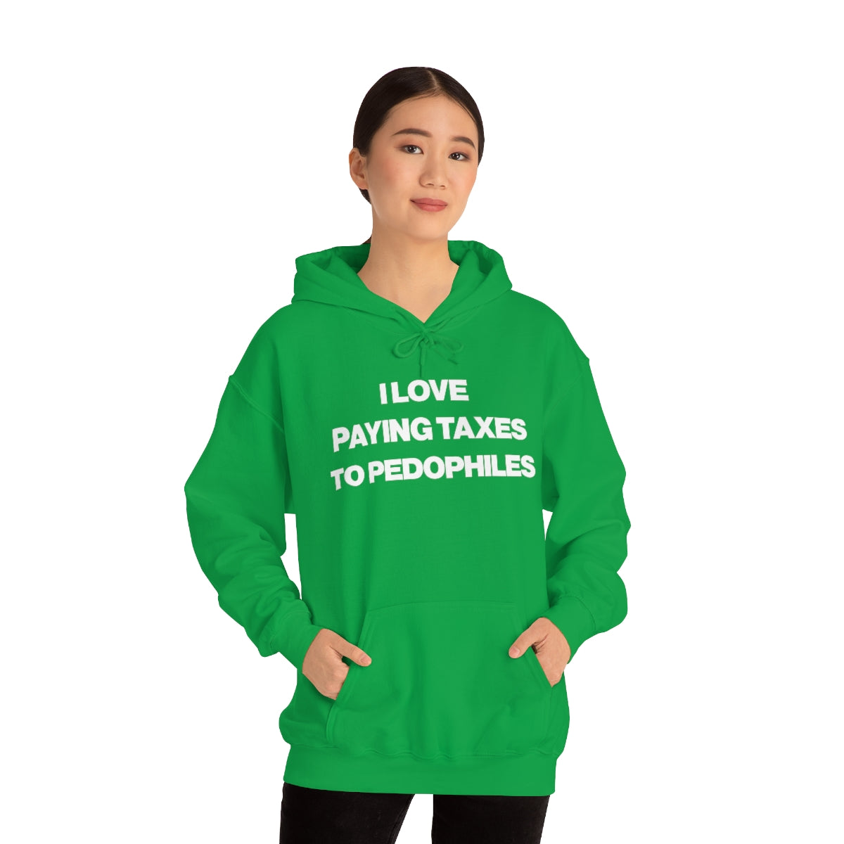 I LOVE PAYING TAXES TO PEDOPHILES HOODIE