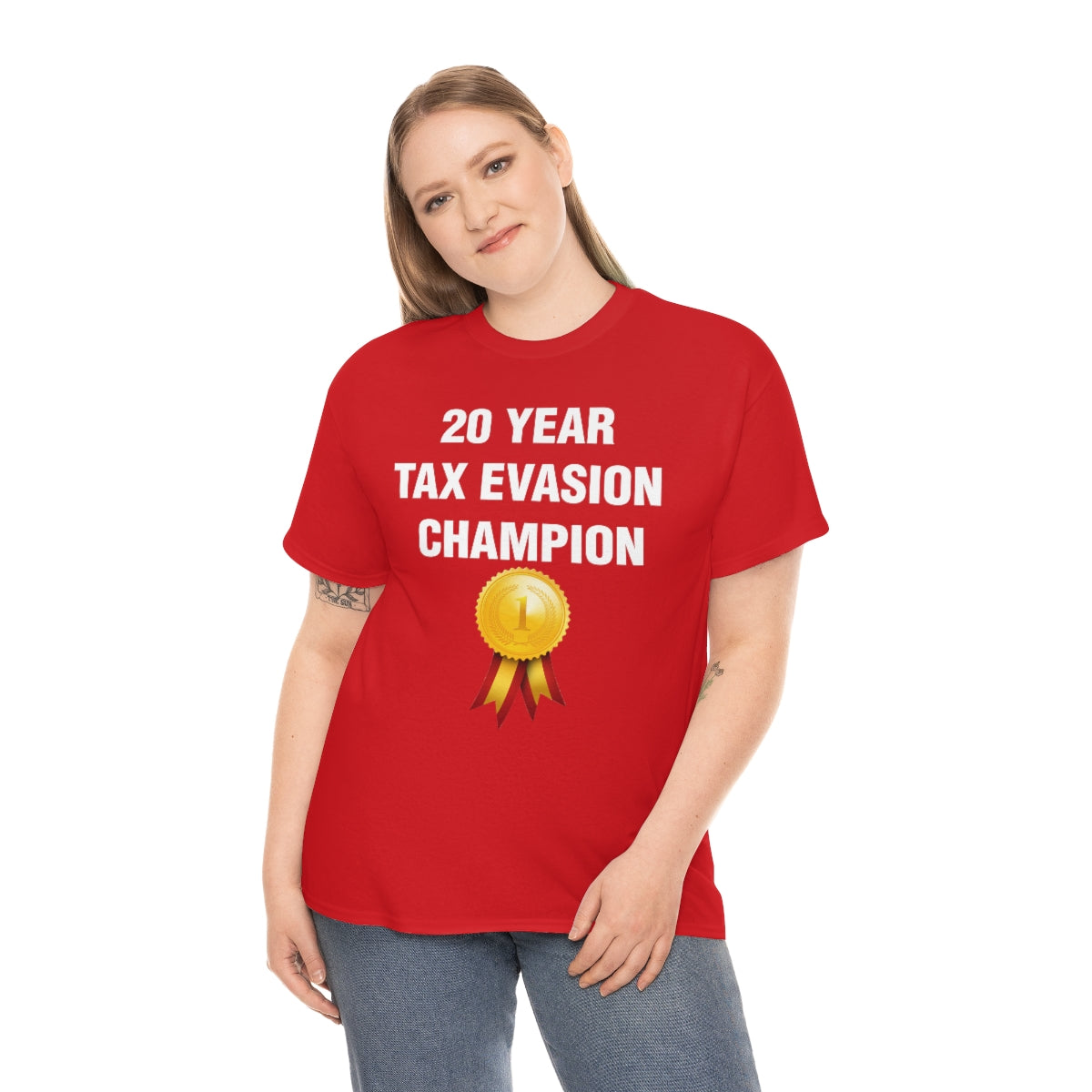 20 YEAR  TAX EVASION  CHAMPION TEE