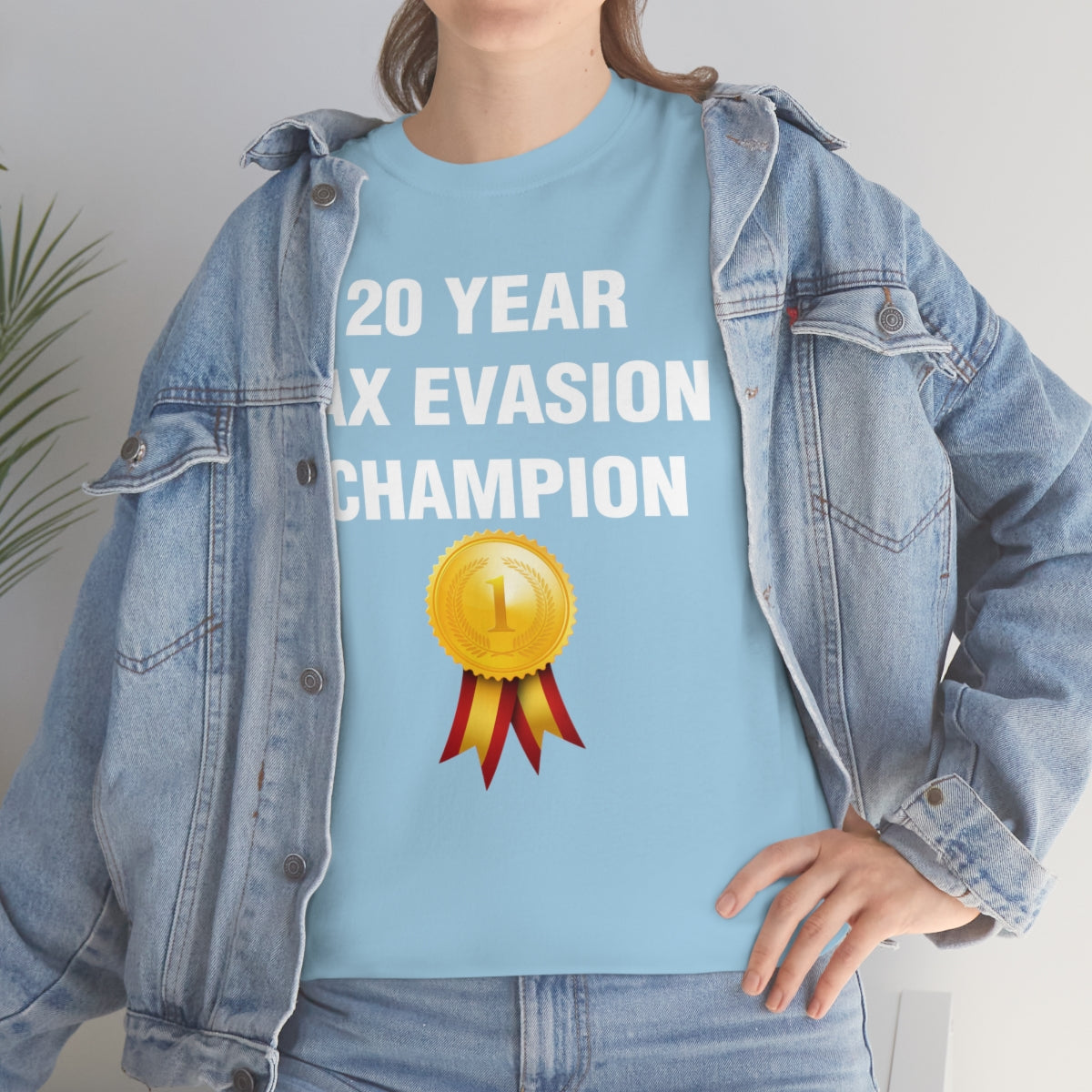 20 YEAR  TAX EVASION  CHAMPION TEE