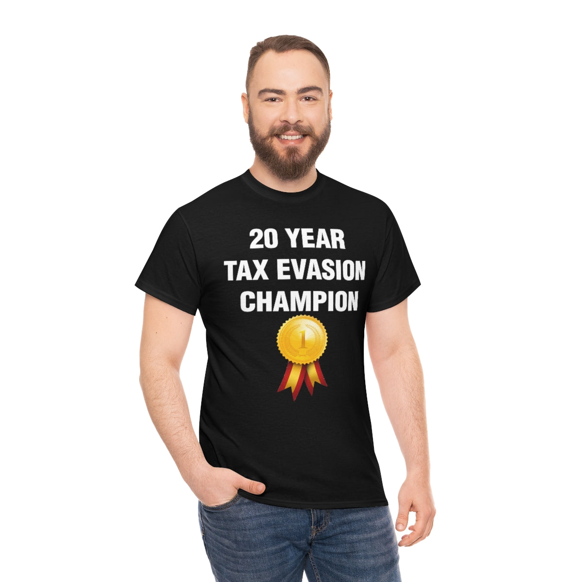 20 YEAR  TAX EVASION  CHAMPION TEE