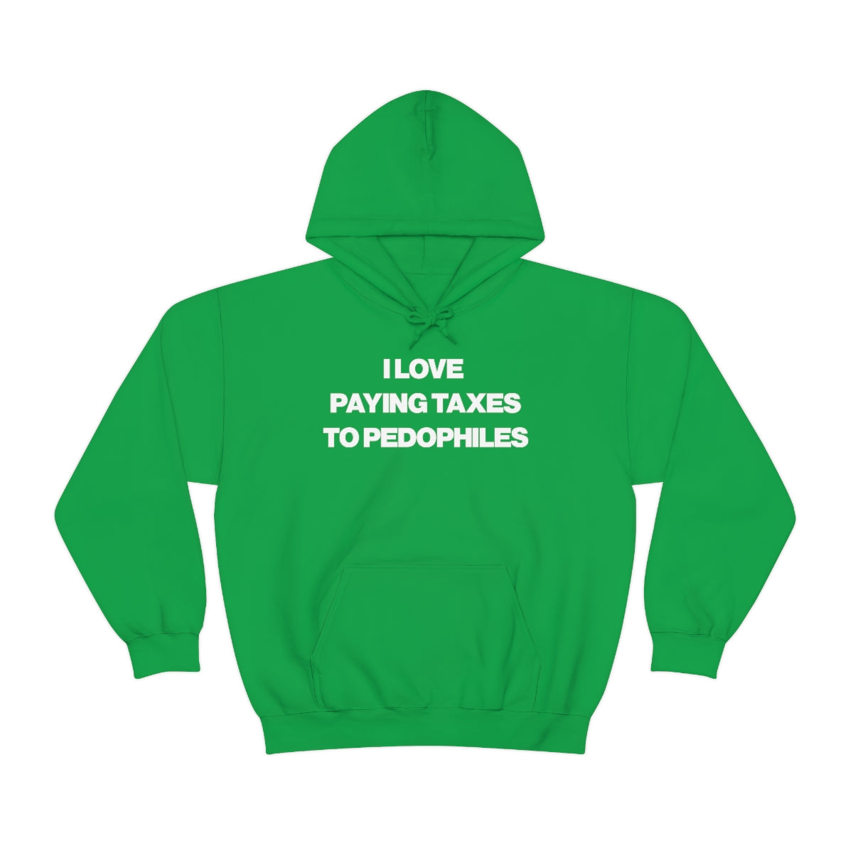 I LOVE PAYING TAXES TO PEDOPHILES HOODIE