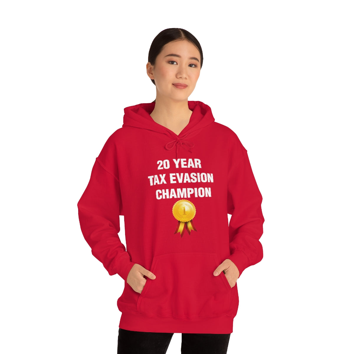 20 YEAR  TAX EVASION  CHAMPION HOODIE