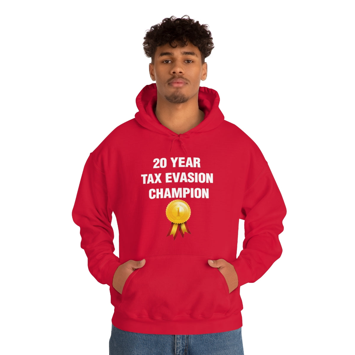 20 YEAR  TAX EVASION  CHAMPION HOODIE