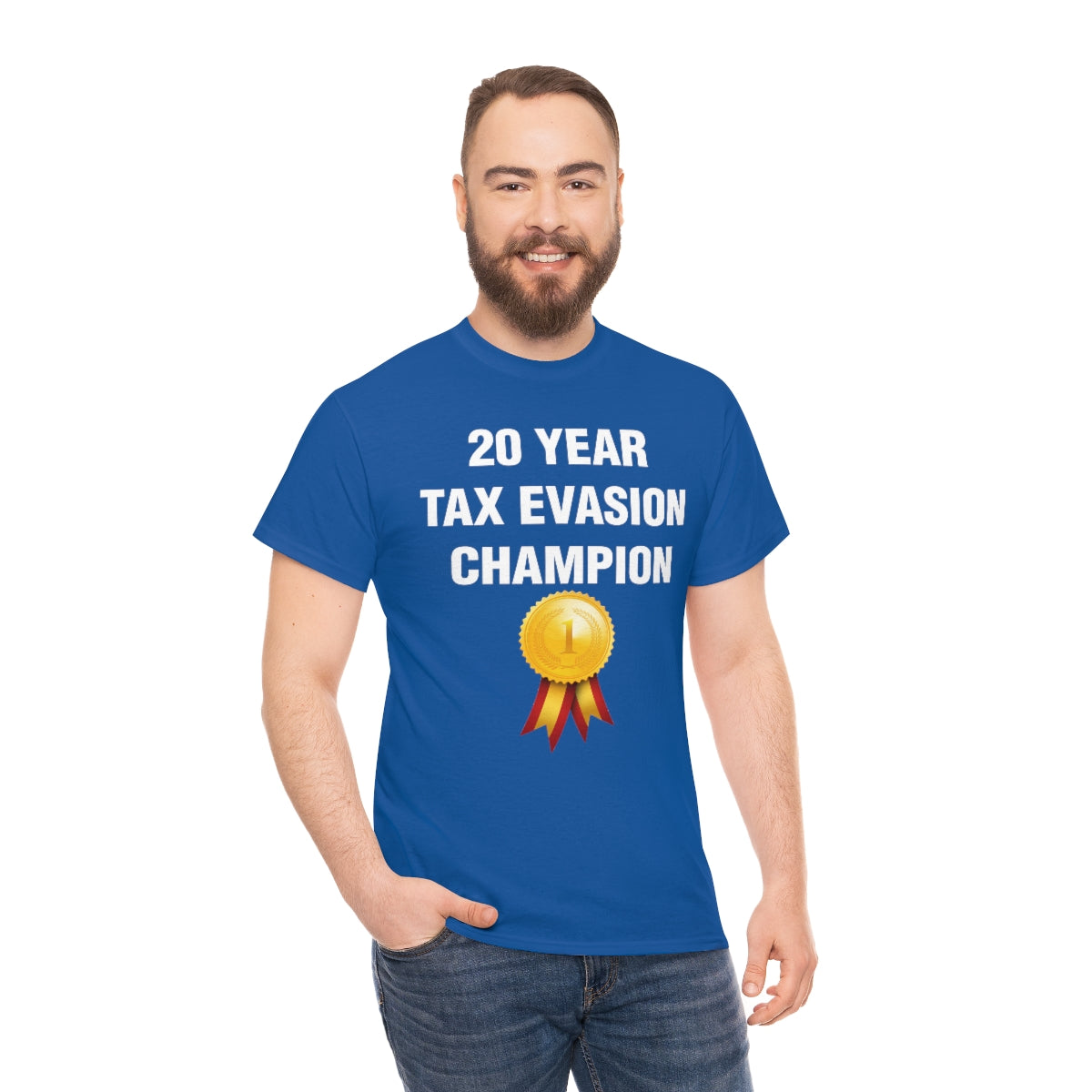 20 YEAR  TAX EVASION  CHAMPION TEE