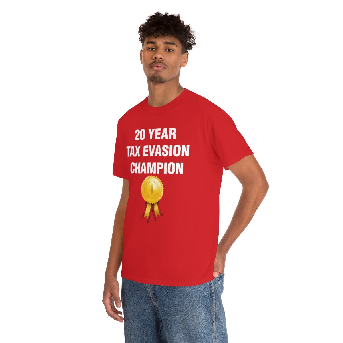 20 YEAR  TAX EVASION  CHAMPION TEE