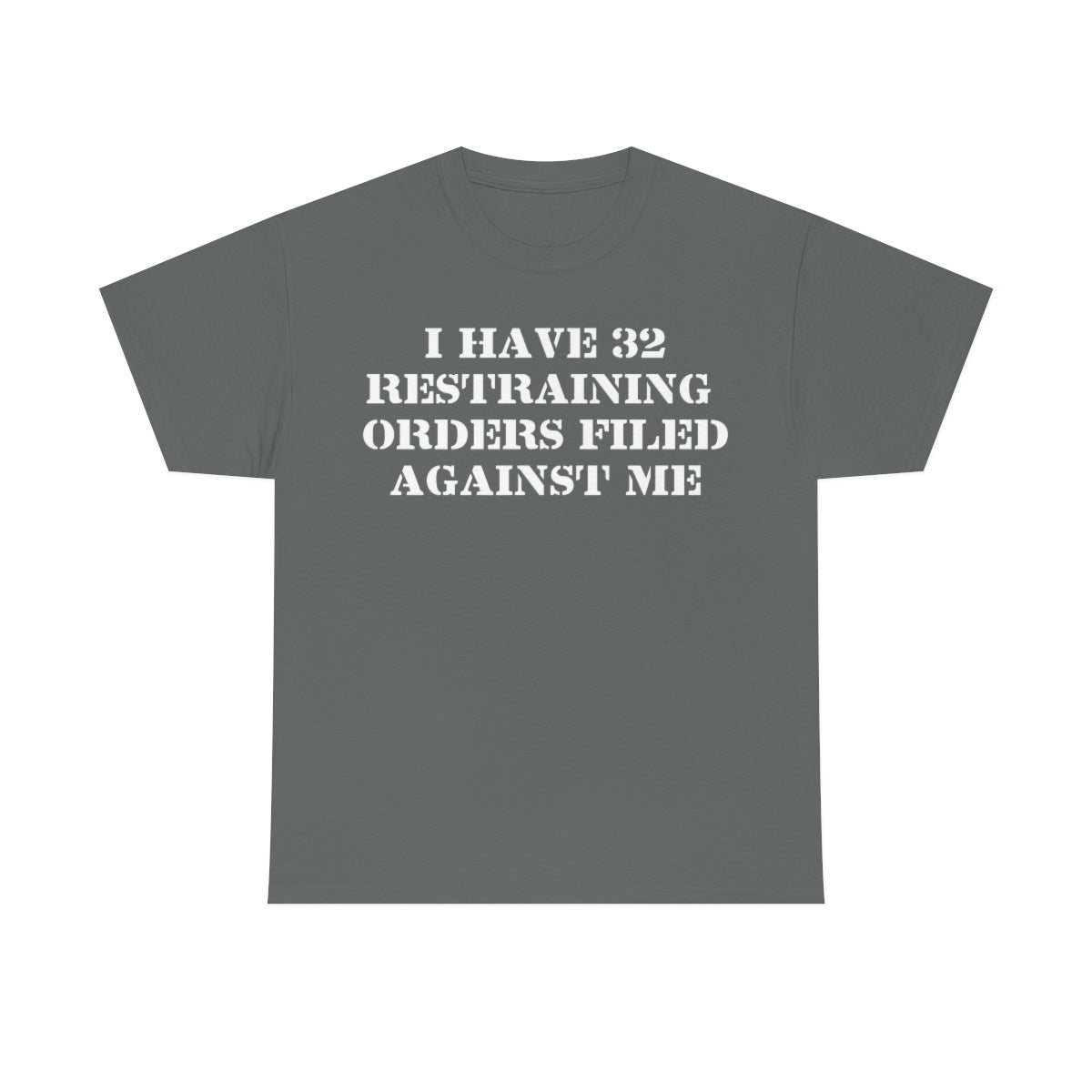 I HAVE 32 RESTRAINING  ORDERS FILED AGAINST ME TEE