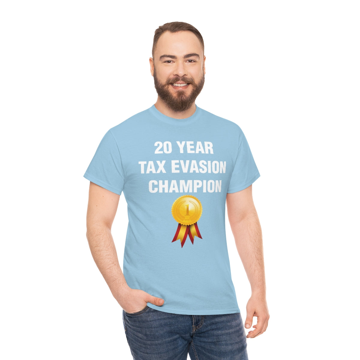 20 YEAR  TAX EVASION  CHAMPION TEE