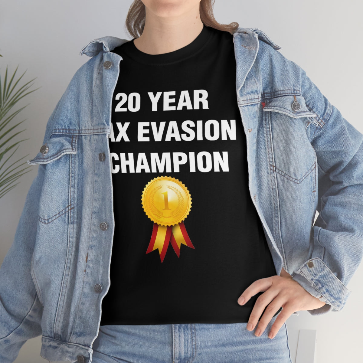 20 YEAR  TAX EVASION  CHAMPION TEE