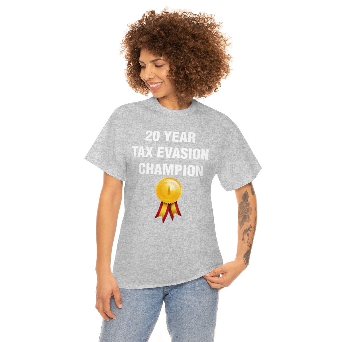 20 YEAR  TAX EVASION  CHAMPION TEE