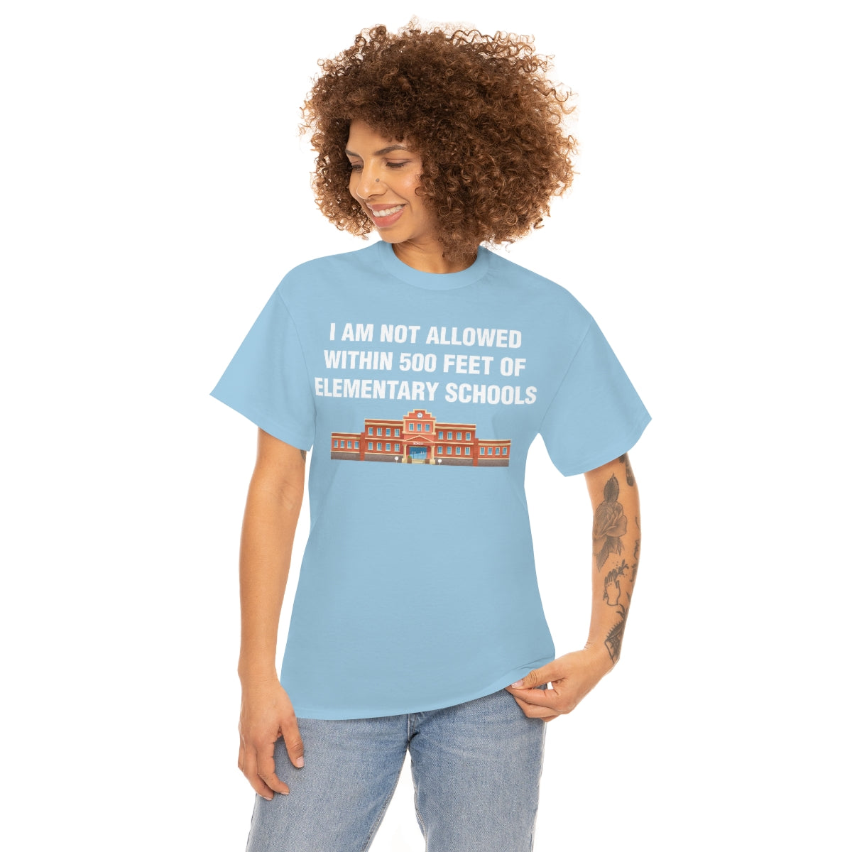 I AM NOT ALLOWED WITHIN 500 FEET OF ELEMENTARY SCHOOLS TEE