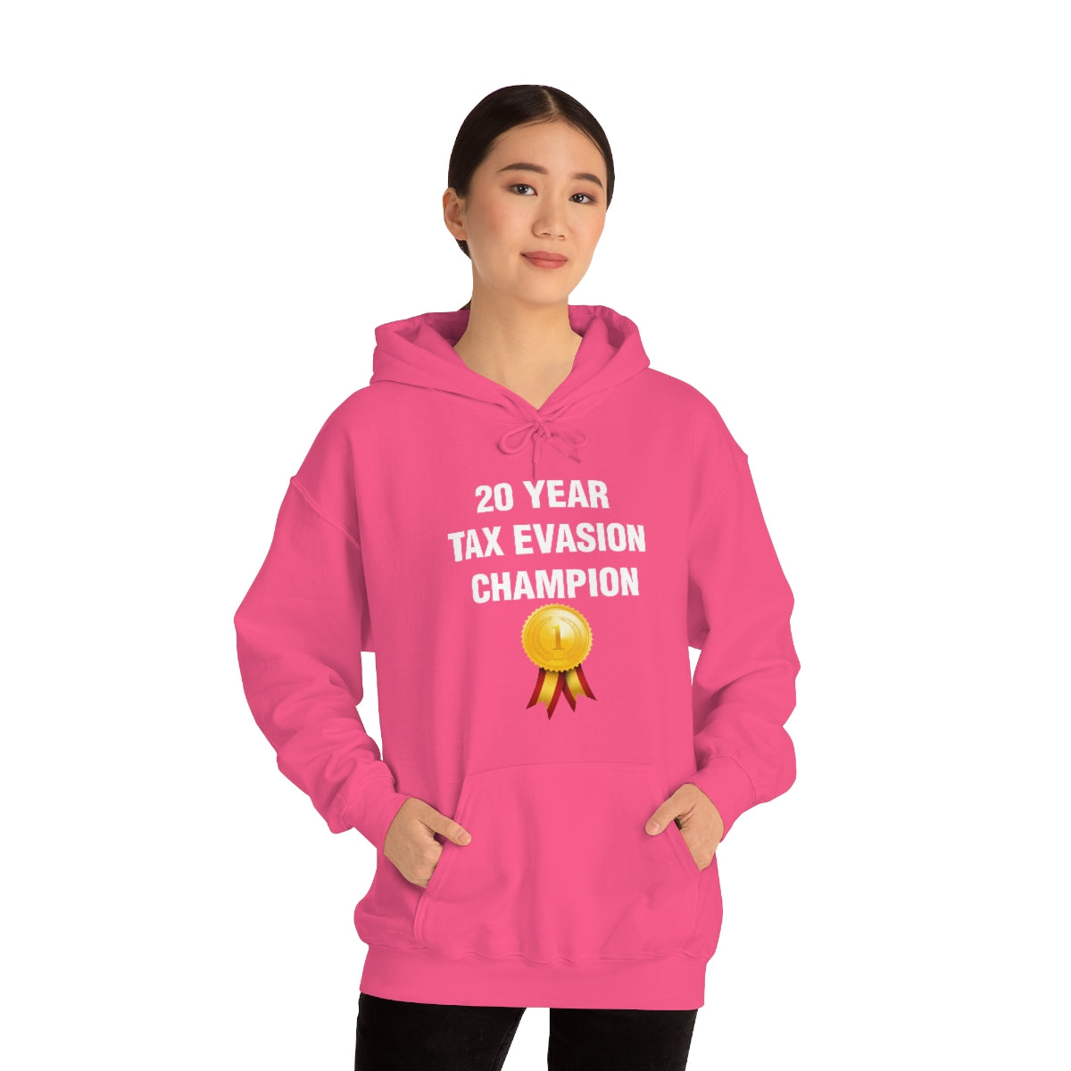 20 YEAR  TAX EVASION  CHAMPION HOODIE