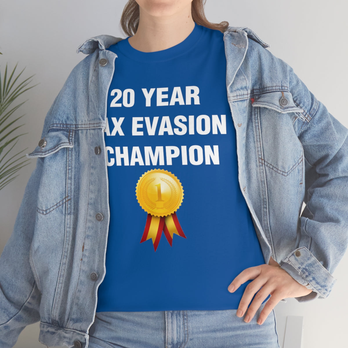 20 YEAR  TAX EVASION  CHAMPION TEE