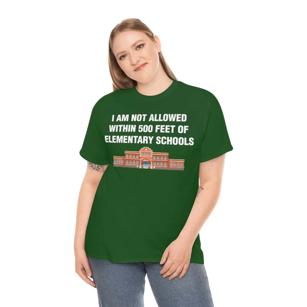 I AM NOT ALLOWED WITHIN 500 FEET OF ELEMENTARY SCHOOLS TEE