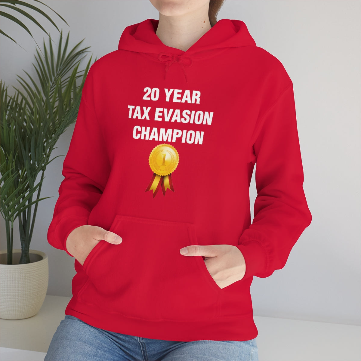 20 YEAR  TAX EVASION  CHAMPION HOODIE