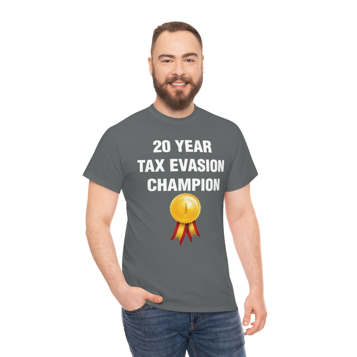 20 YEAR  TAX EVASION  CHAMPION TEE