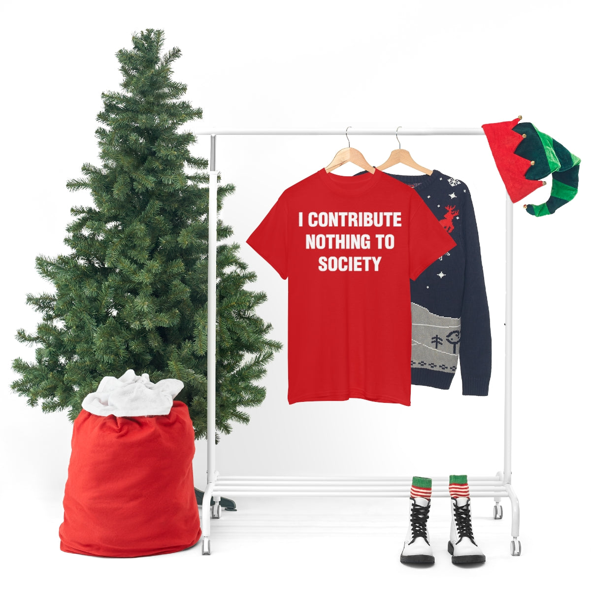 I CONTRIBUTE NOTHING TO SOCIETY TEE