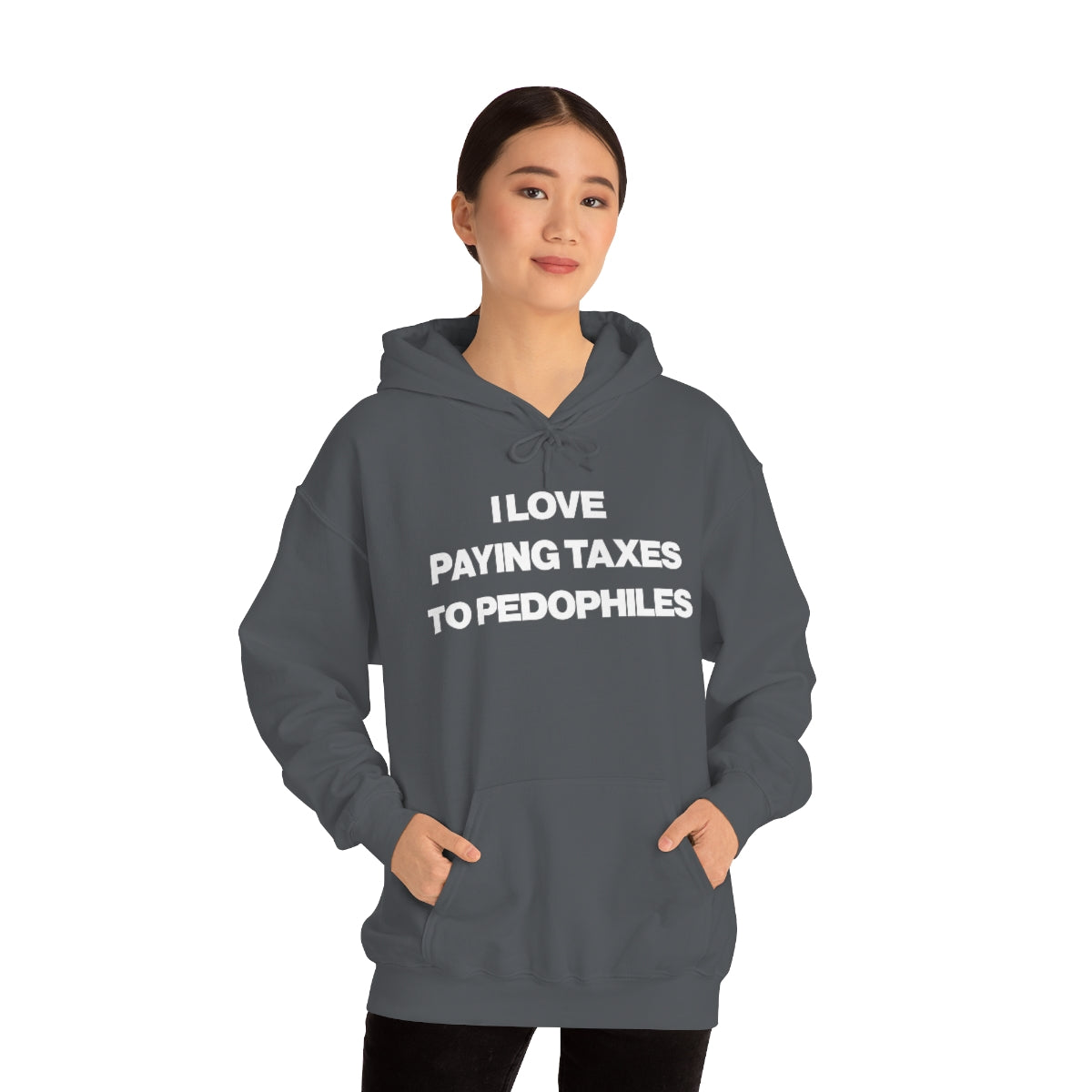 I LOVE PAYING TAXES TO PEDOPHILES HOODIE