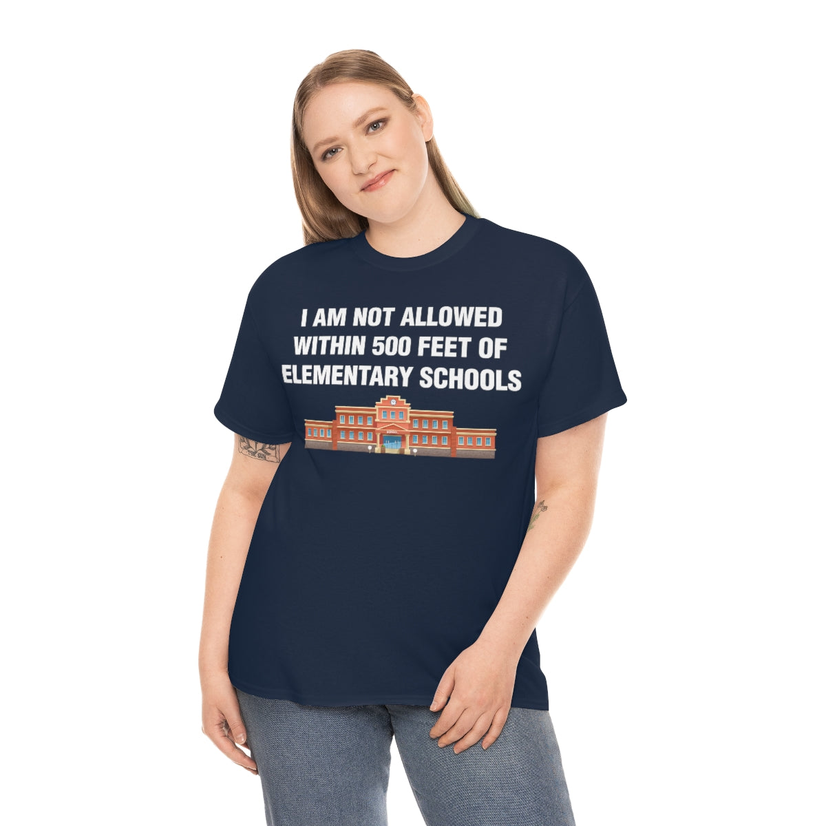 I AM NOT ALLOWED WITHIN 500 FEET OF ELEMENTARY SCHOOLS TEE