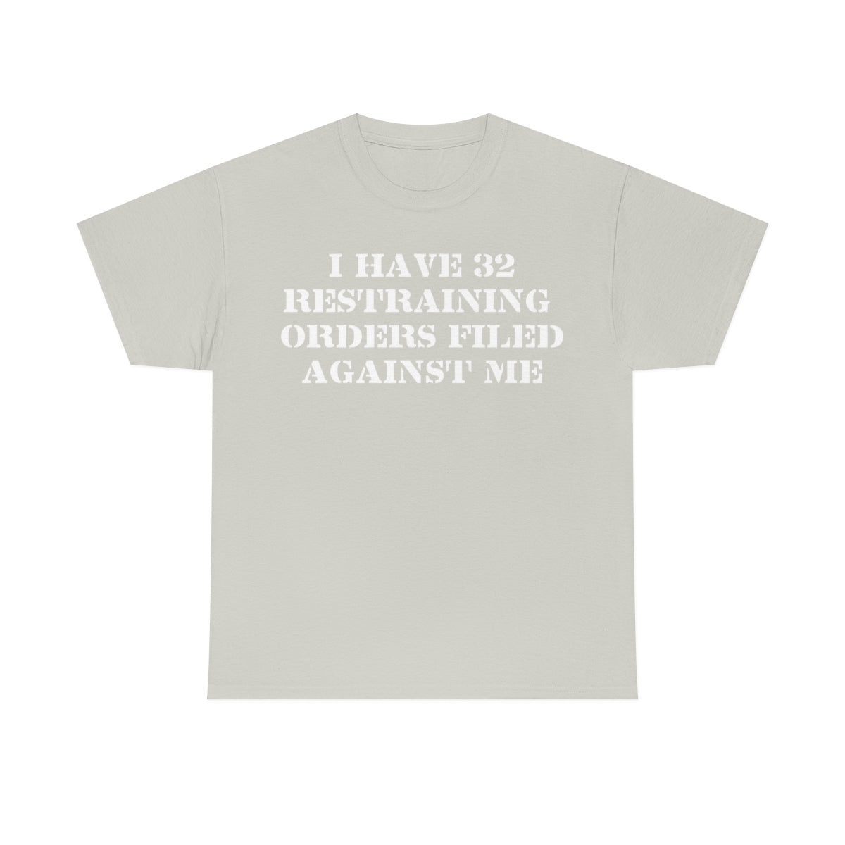 I HAVE 32 RESTRAINING  ORDERS FILED AGAINST ME TEE