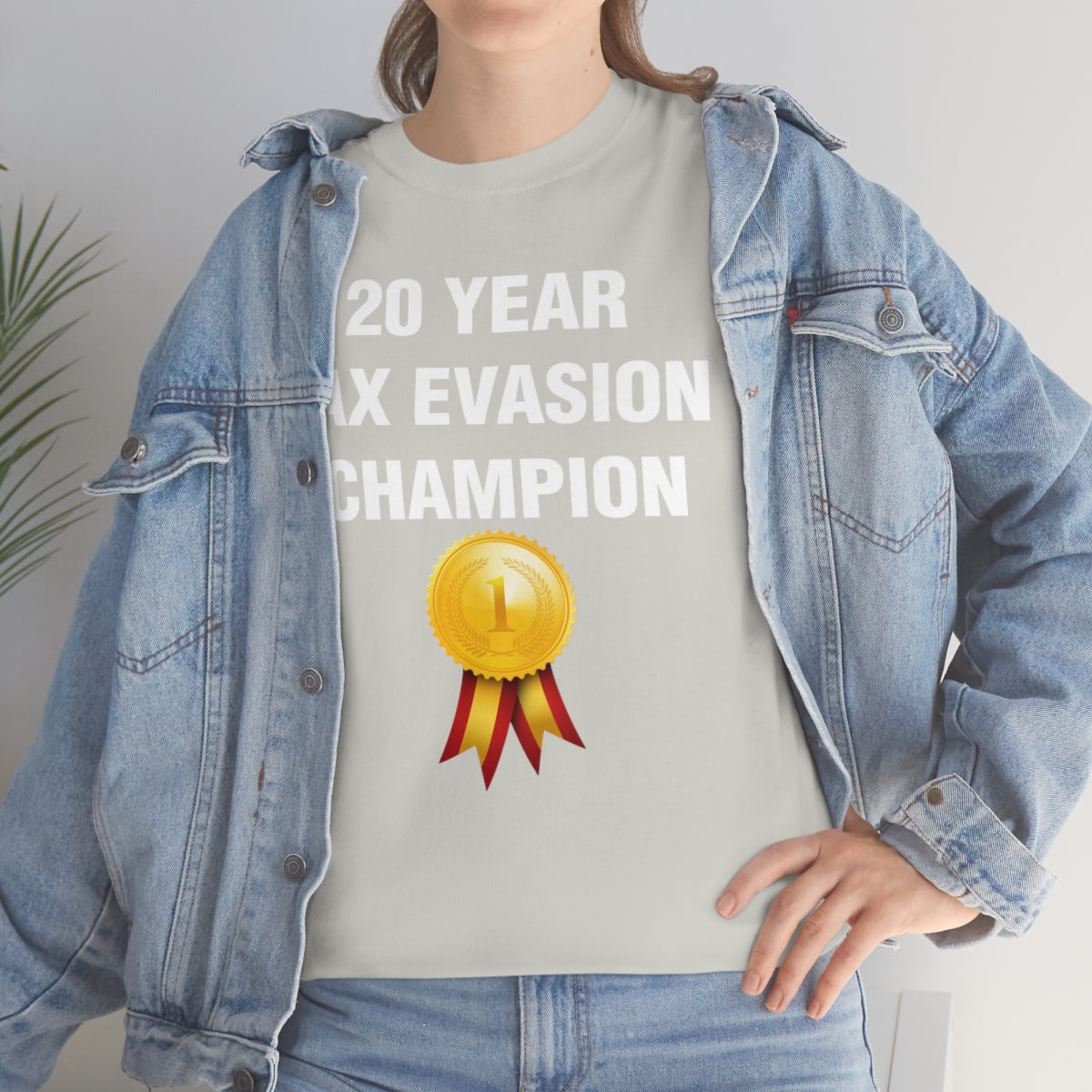 20 YEAR  TAX EVASION  CHAMPION TEE