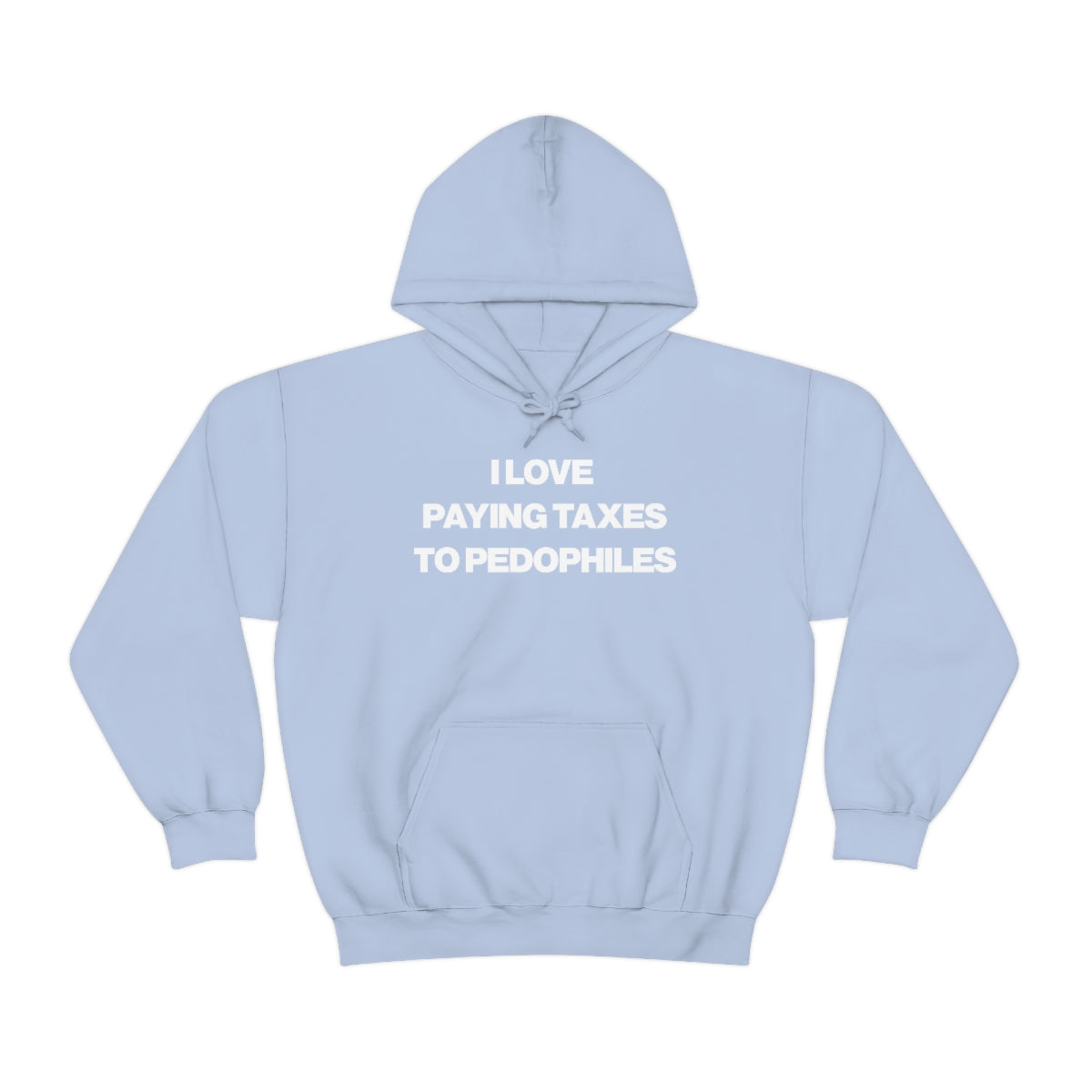 I LOVE PAYING TAXES TO PEDOPHILES HOODIE