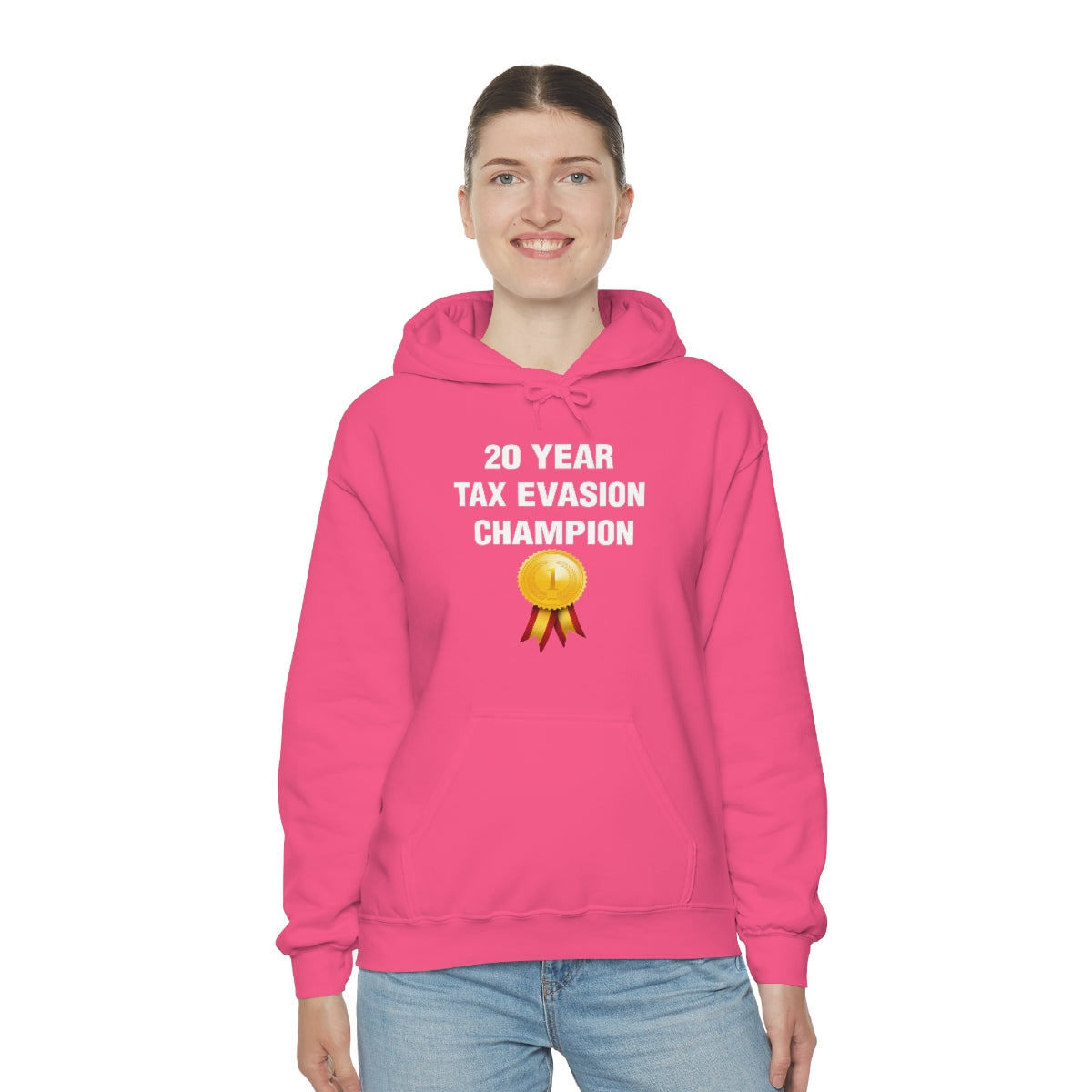 20 YEAR  TAX EVASION  CHAMPION HOODIE